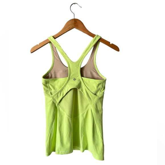 Lululemon Racerback Lime Green Tank - Ladies Size 6 - Picture 2 of 2